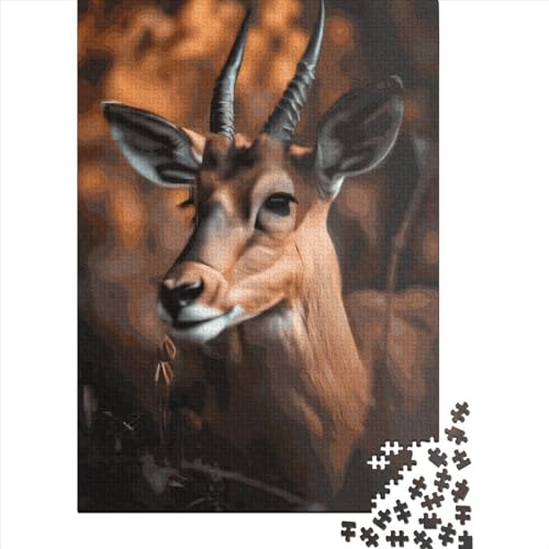 300-teiliges Puzzle mit königlicher Antilope für Erwachsene und Teenager. Puzzle für Erwachsene Kinder. 300 Teile (40 x 28 cm) Familie von XJmoney