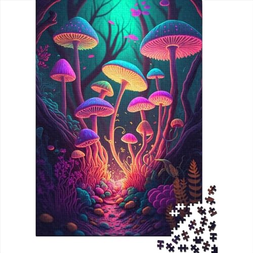 300-teiliges Puzzle mit psychedelischen Pilzen für Kinder und Teenager. 300 Teile (40 x 28 cm) Familie von XJmoney