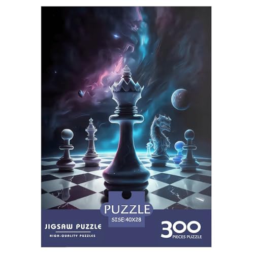 300-teiliges Schach-im-Weltraum-Puzzle für Erwachsene, Puzzles für Erwachsene, Familienaktivität, Puzzles 300 Teile (40 x 28 cm) von XJmoney