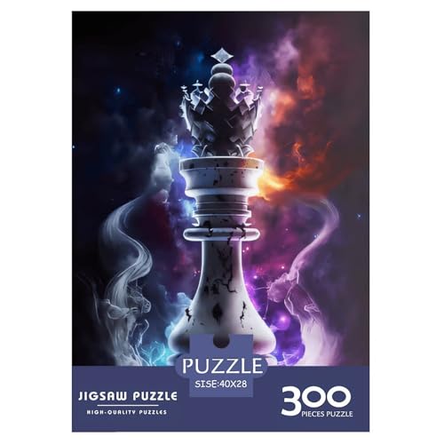 300-teiliges Schach-im-Weltraum-Puzzle für Erwachsene, Teenager-Puzzles, Holzpuzzles, Familienaktivitäts-Puzzles, 300-teilig (40 x 28 cm) von XJmoney