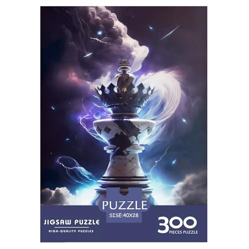 300-teiliges Schach-im-Weltraum-Puzzle für Erwachsene Teenager, Holzpuzzles für Teenager-Geschenke, Entspannungs-Puzzlespiele, 300 Teile (40 x 28 cm) von XJmoney