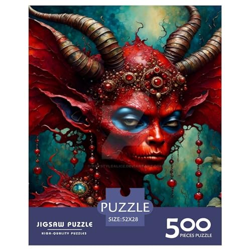 500-teiliges Dämonenlord-Puzzle für Erwachsene, Puzzles für Erwachsene und Teenager, Erwachsene ab 14 Jahren, 500 Teile (52 x 38 cm) von XJmoney