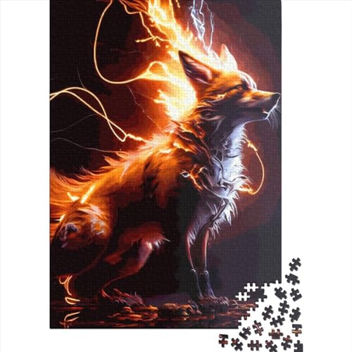 500-teiliges Fantasie-Fuchs-Puzzle für Erwachsene, Teenager, Puzzle für Erwachsene, Kinder, 500 Teile (52 x 38 cm), Gelegenheits-Puzzlespiele von XJmoney