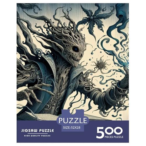 500-teiliges Fantasy-Monster-Puzzle für Erwachsene, Puzzles für Erwachsene und Teenager, Erwachsene, ab 14 Jahren, 500 Teile (52 x 38 cm) von XJmoney