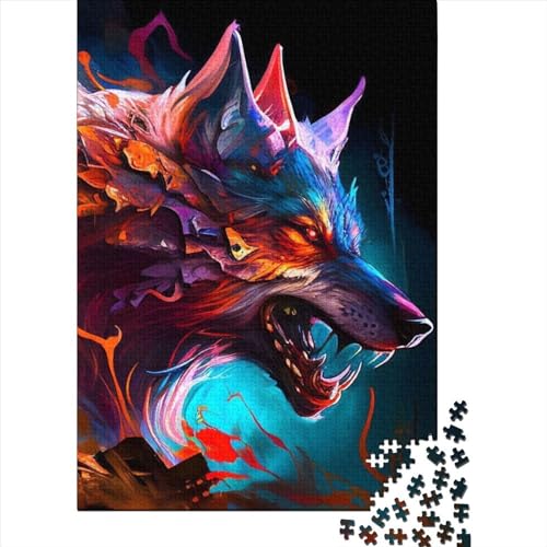 500-teiliges Fenrir Unleashed-Puzzle für Erwachsene und Teenager. Holzpuzzle. Puzzle für Kinder. Puzzle für Kinder und Teenager. 500 Teile (52 x 38 cm). Gelegenheits-Puzzlespiele von XJmoney