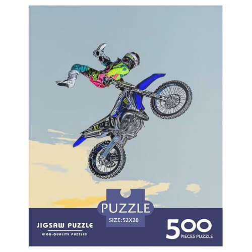 500-teiliges Moto Gp Racing-Puzzle für Erwachsene Teenager. Puzzles für Erwachsene und Teenager für Erwachsene, ab 14 Jahren. 500 Teile (52 x 38 cm) von XJmoney