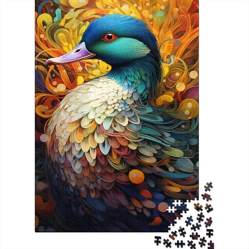 500-teiliges Puzzle, Bunte Enten, kreatives quadratisches Puzzle für Kinder und Jugendliche, Holzpuzzle, Spielzeug, Denkspiel, 500 Teile (52 x 38 cm) von XJmoney