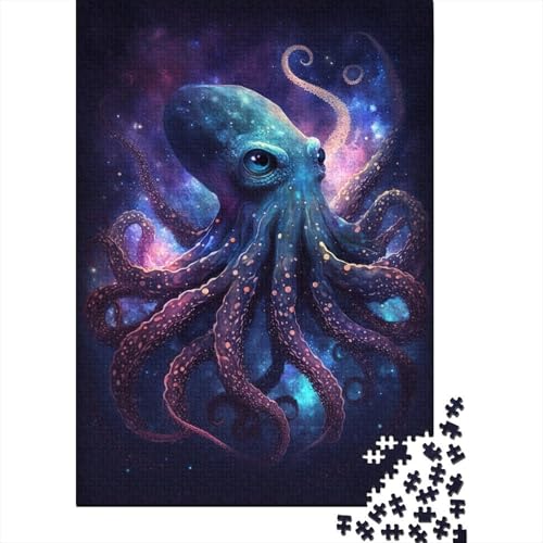 500-teiliges Puzzle, Galaxie-Krake, kreatives quadratisches Puzzle für Kinder und Holzpuzzle, Lernspielzeug, 500 Stück (52 x 38 cm) von XJmoney