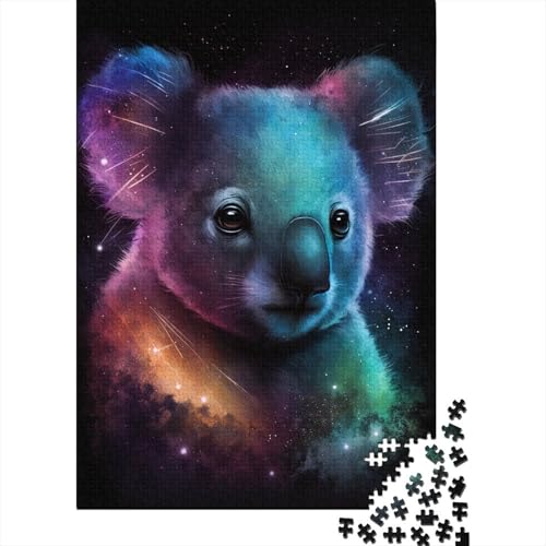 500-teiliges Puzzle, Galaxie-Tier, Koala, kreatives quadratisches Puzzle für Kinder und Jugendliche, Holzpuzzle, Spielzeug, Denkspiel, 500 Teile (52 x 38 cm) von XJmoney