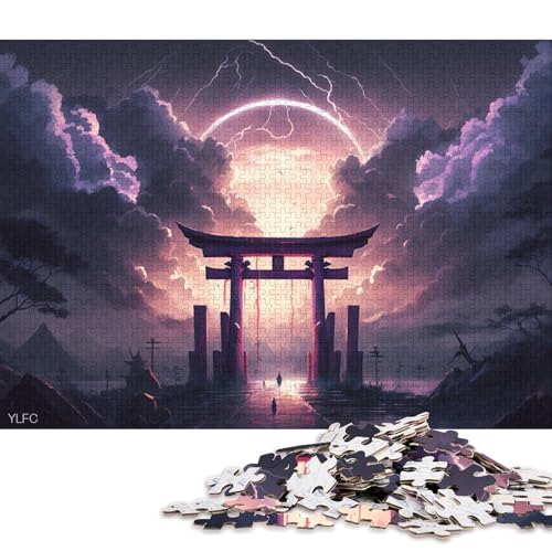 500-teiliges Puzzle, Kunst, Japanisches Torii-Tor, Puzzle, Puzzle zum Zusammenbauen, Spielzeug, interaktives Familienspiel, 500 Teile (52 x 38 cm) von XJmoney