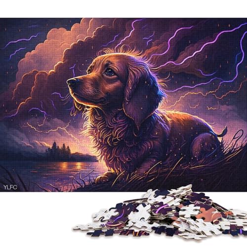 500-teiliges Puzzle, Kunst-Dackel-Hundepuzzle für Kinder, Puzzle, Lernspiel für Kinder, 500 Teile (52 x 38 cm) von XJmoney