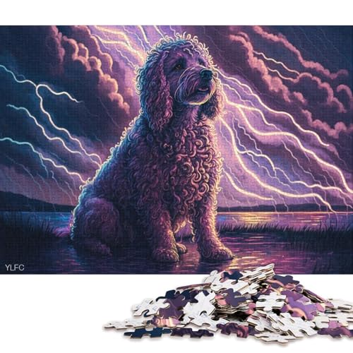 500-teiliges Puzzle, Kunsttiere, Pudel, für Kinder, Puzzle, Lernspielzeug, 500 Teile (52 x 38 cm) von XJmoney