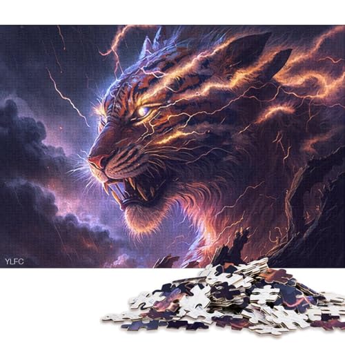 500-teiliges Puzzle „Art Dream Tiger“, Puzzle für Kinder, Brettpuzzle, anspruchsvolles Spiel, 500 Teile (52 x 38 cm) von XJmoney