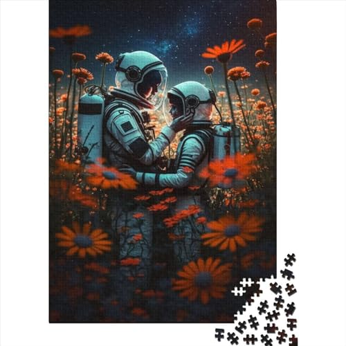 500-teiliges Puzzle „Love In Deep Space“ für Erwachsene und Jugendliche, Holzpuzzle, Familienspiel für Erwachsene und Jugendliche, 500 Teile (52 x 38 cm) von XJmoney