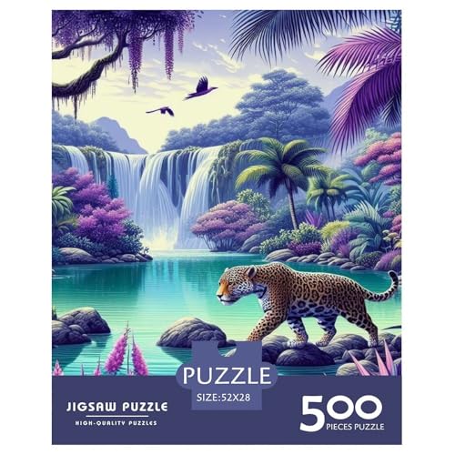 500-teiliges Puzzle „Purple Oasis“ für Erwachsene Teenager. Puzzles für Erwachsene und Teenager, Erwachsene ab 14 Jahren. 500 Teile (52 x 38 cm) von XJmoney