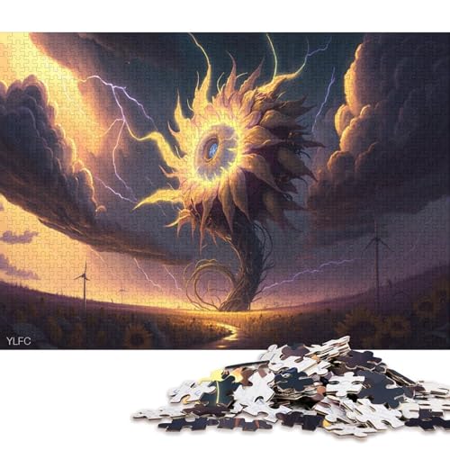 500-teiliges Puzzle „Traum-Sonnenblumen“-Puzzle für Kinder, Puzzle, Lernspiel für Kinder, 500 Teile (52 x 38 cm) von XJmoney