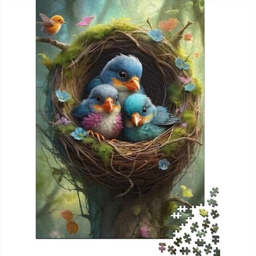 500-teiliges Puzzle für Erwachsene, Tierkunst, Vogel-Puzzle, Holzbrett-Puzzle für Kinder, Dekomprimierendes geistiges Lernspielzeug, 500 Teile (52 x 38 cm) von XJmoney