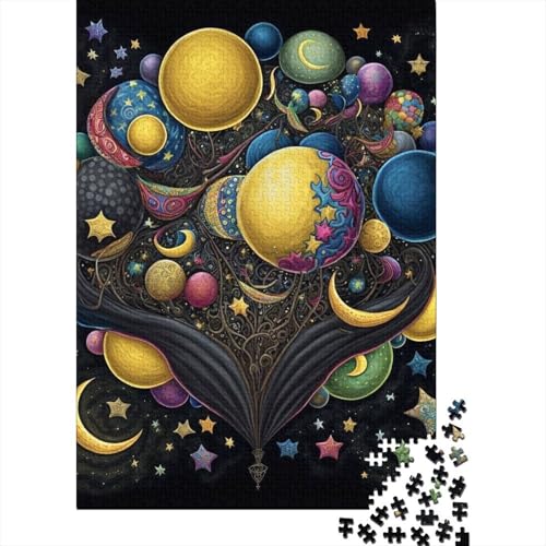 500-teiliges Puzzle für Erwachsene, farbenfrohe Planeten-Puzzles, schwieriges Puzzle, Lernspiele, Heimdekoration, 500 Stück (52 x 38 cm) von XJmoney