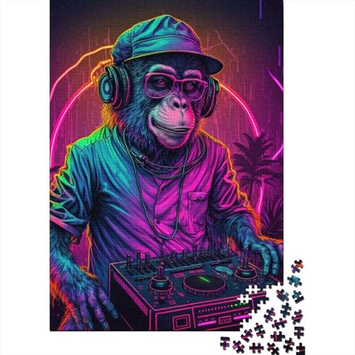 500-teiliges Puzzle für Erwachsene | Monkey Dj Puzzle für Erwachsene, 500-teiliges Puzzle-Geschenk, 500 Teile (52 x 38 cm) von XJmoney