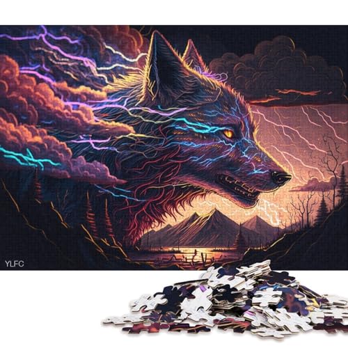 500-teiliges Puzzle für Erwachsene mit Wolfsmotiv, pädagogisches Puzzle, geistiges Puzzle, lustiges Familienspiel, 500 Teile (52 x 38 cm) von XJmoney