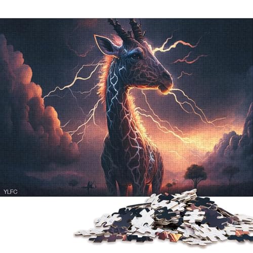 500-teiliges Puzzle für Kinder, Fantasy-Kunst, Giraffen-Puzzle, Erwachsene, Puzzle, Familienunterhaltungsspielzeug, 500 Teile (52 x 38 cm) von XJmoney