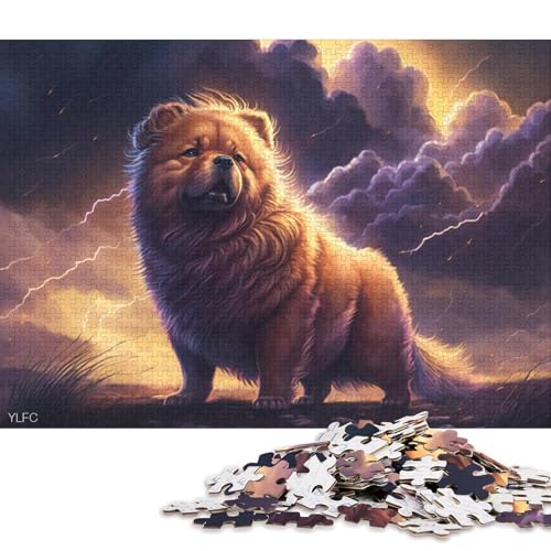 500-teiliges Puzzle für Kinder, Kunst-Chow-Chow-Hunde-Puzzle, kreatives rechteckiges, Puzzle-Geschenk für Freunde und Familie, 500 Teile (52 x 38 cm) von XJmoney