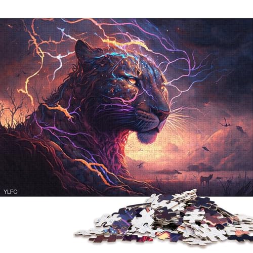 500-teiliges Puzzle für Kinder, Tier-Leoparden-Puzzle, kreatives rechteckiges, Puzzle-Geschenk für Freunde und Familie, 500 Teile (52 x 38 cm) von XJmoney