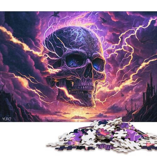 500-teiliges Puzzle mit Fantasie-Totenkopf für Erwachsene, pädagogisches Puzzle, geistiges Puzzle, lustiges Familienspiel, 500 Teile (52 x 38 cm) von XJmoney