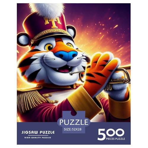 500-teiliges Tiger-Trompeten-Puzzle für Erwachsene Teenager. Puzzles für Erwachsene und Teenager für Erwachsene ab 14 Jahren. 500 Teile (52 x 38 cm) von XJmoney