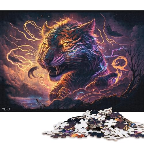 500-teiliges kreatives Puzzle, Art Dream Tiger Puzzle, rechteckiges Puzzle, Lernspielzeug, Geschenk für Kinder, 500 Stück (52 x 38 cm) von XJmoney