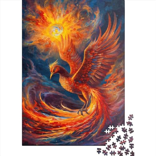 Abstraktes Puzzle Phoenix lustige Aktivität für Zuhause Premium-Karton-Puzzle für Frauen und Männer Ostergeschenke 38 x 26 cm / 1000 Teile von XJmoney