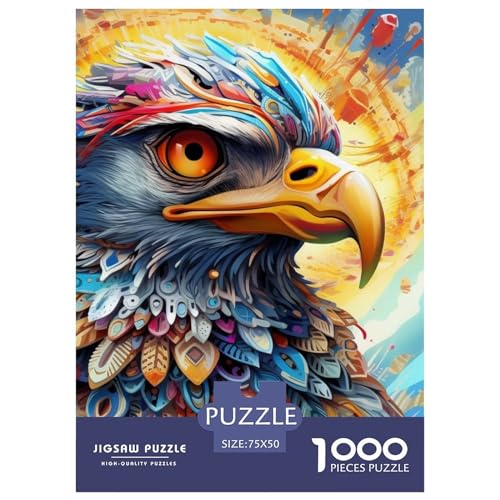 Adler-Puzzle für Erwachsene und Jugendliche, 1000 Teile, Puzzle für Erwachsene, Puzzles, Heimdekoration, Puzzle-Spielzeug, 1000 Teile (75 x 50 cm) von XJmoney