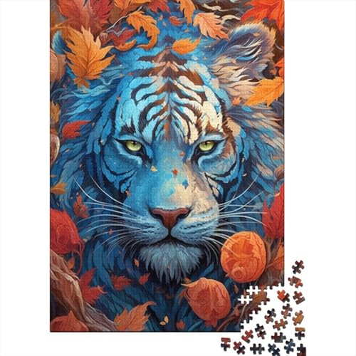 Animal Art Tiger-Puzzles für Holzbrett-Puzzles, tolles Geschenk für Kinder, 1000 Teile (75 x 50 cm) von XJmoney