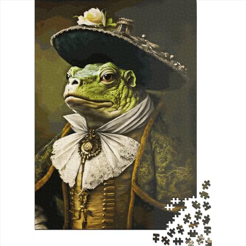 Aristokratisches Puzzle Frosch Herausforderung Premium-Puzzle aus Karton für Kinder und Erwachsene ab 12 Jahren 38 x 26 cm / 1000 Stück von XJmoney