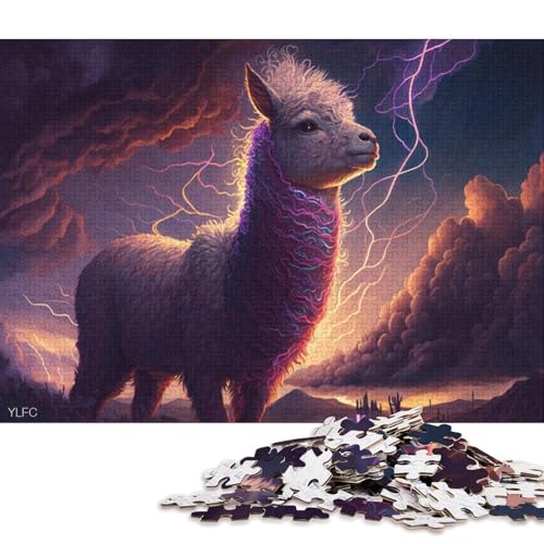 Art Animals Alpaka-Puzzle 500 Teile Puzzle für Kinder, Denkspiel, Puzzlespielzeug für Kinder, 500 Teile (52 x 38 cm) von XJmoney