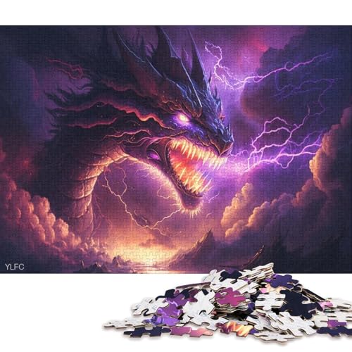 Art Fantasy Dragon Puzzle für Kinder, 500 Teile, klassisches Puzzle, entspannendes, Puzzlespiel, Denksportaufgabe, 500 Teile (52 x 38 cm) von XJmoney