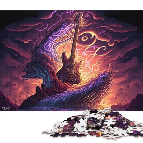 Art Guitar Puzzle 1000 Teile Puzzle für Kinder, Denkspiel, Puzzlespielzeug für Kinder, 1000 Teile (75 x 50 cm) von XJmoney