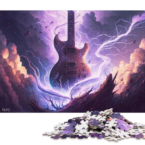 Art Guitar Puzzle für Kinder 500-teiliges Puzzle Rechteckiges Puzzle Geschenke Und Heimdekor Und Familienspiel 500 Teile (52x38cm) von XJmoney