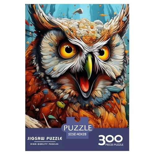 Art Owl Animals Puzzle, 300 Teile, Puzzle für Erwachsene, Puzzles aus Holz, nachhaltiges Puzzle für Erwachsene | Spiele 300 Teile (40 x 28 cm) von XJmoney