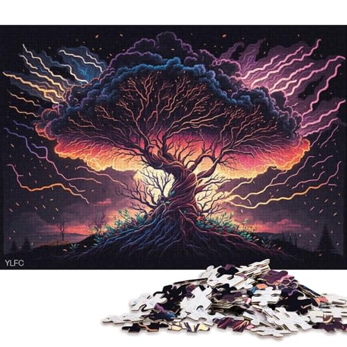 Art Tree of Life 500-teiliges Puzzle für Kinder, kreatives rechteckiges Puzzle, Puzzlespiel, Denksportspielzeug, 500 Teile (52 x 38 cm) von XJmoney