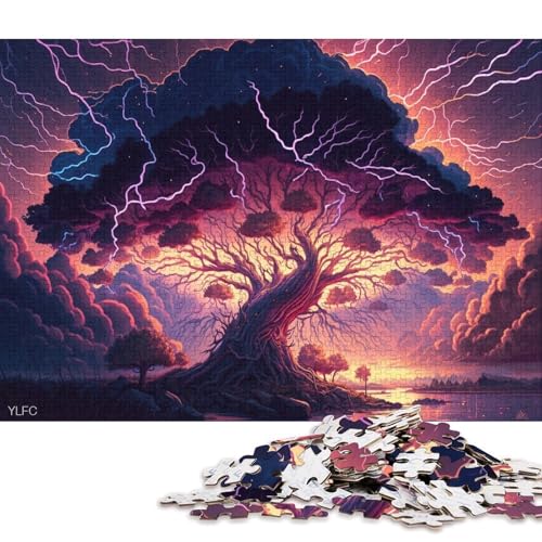 Art Tree of Life Puzzle für Kinder 500-teiliges Puzzle Rechteckiges Puzzle Geschenke und Heimdekoration und Familienspiel 500 Teile (52 x 38 cm) von XJmoney