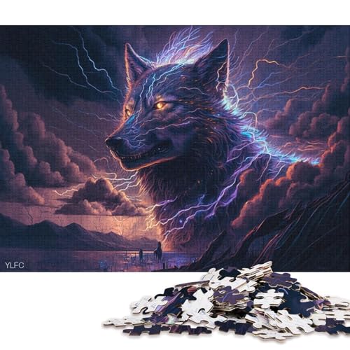 Art Wolf Animals Puzzle für Kinder 500-teiliges Puzzle Rechteckiges Puzzle Geschenke und Heimdekoration und Familienspiel 500 Teile (52 x 38 cm) von XJmoney