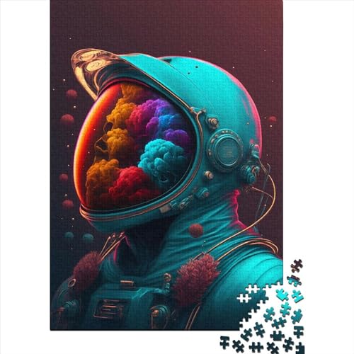 Astronaut Poster 3 Puzzle Alter 18 Jahre Upe Ducational Games 100% Recyceltes Karton-Puzzle für Frauen und Männer Ostergeschenk 38x26cm/1000 Teile von XJmoney