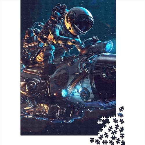 Astronaut-Puzzle, montiert auf Rakete, 100 % recycelter Karton, Premium-Qualität, für Erwachsene und Kinder, 38 x 26 cm, 1000 Teile von XJmoney