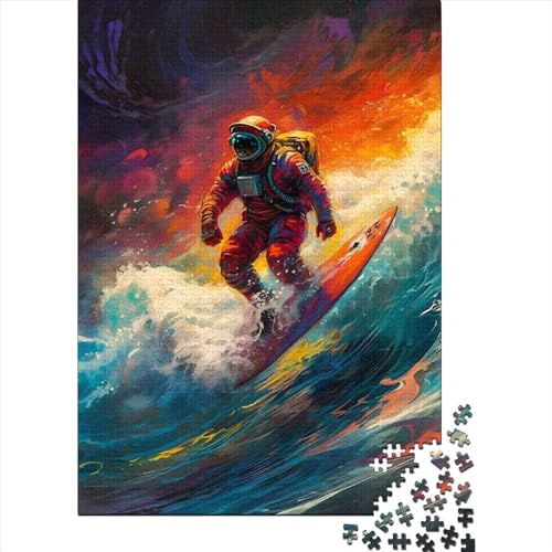 Astronaut Surfspiel Astronaut aus 100% recyceltem Karton Familien-Spaß für Frauen Männer 38x26cm 1000 Teile von XJmoney