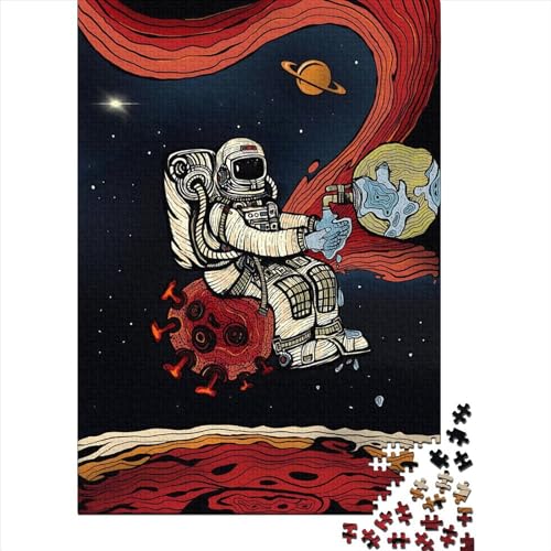 Astronaut00 Puzzle Lernspiele Familienaktivitäten Puzzle aus 100% recyceltem Karton für Erwachsene Geschenke zum Kindertag Teenager 70x50cm/1000 Stück von XJmoney