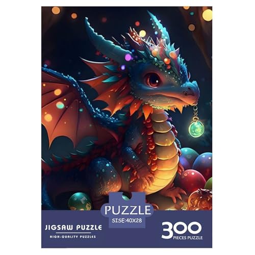 Baby-Drache-Puzzle für Erwachsene und Jugendliche, 300 Teile, Puzzle für Erwachsene, Lernspiel, Herausforderungsspielzeug, 300 Teile (40 x 28 cm) von XJmoney