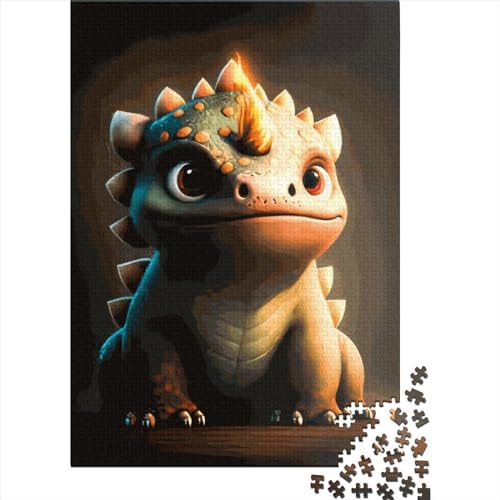 Baby Dragon Puzzle Freundliche Materialien Rechteckiges Papierpuzzle für Jungen oder Mädchen Geburtstagsgeschenk 70 x 50 cm / 1000 Teile von XJmoney