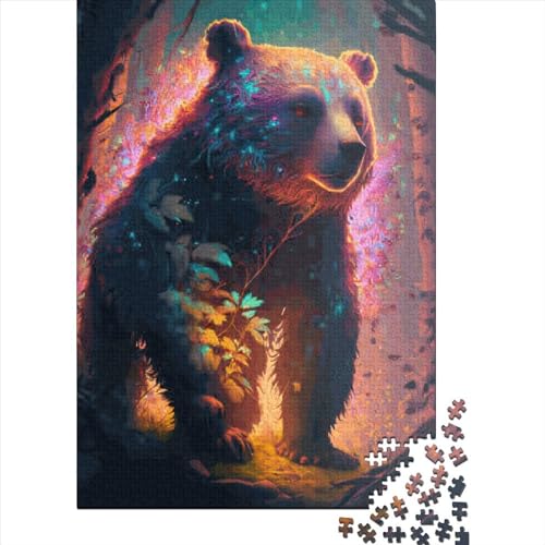 Bär Galaxy Puzzle Spielzeug Lernspiel 100 % recycelter Karton Puzzle für Kinder Erwachsene Geschenke zum Kindertag 70 x 50 cm / 1000 Stück von XJmoney