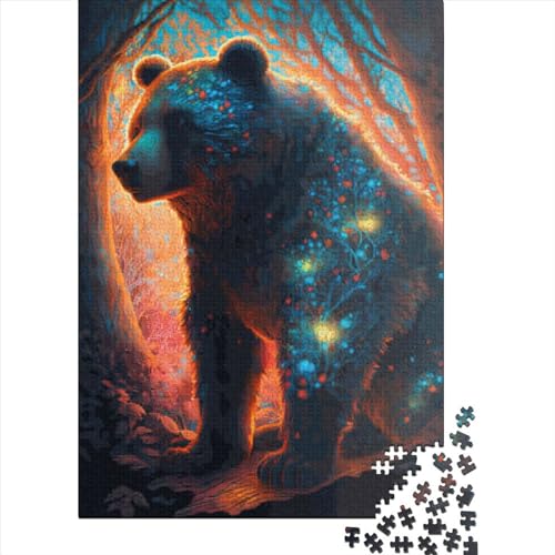 Bär Galaxy Puzzle Spielzeug Lernspiel Rechteckiges Papier Puzzle für Jungen oder Mädchen Geburtstagsgeschenk 70 x 50 cm / 1000 Stück von XJmoney